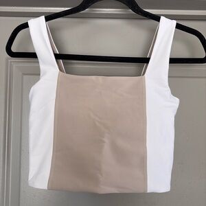 Abercrombie & Fitch YPB SculptLUX Square-neck Color Block Cropped Tank